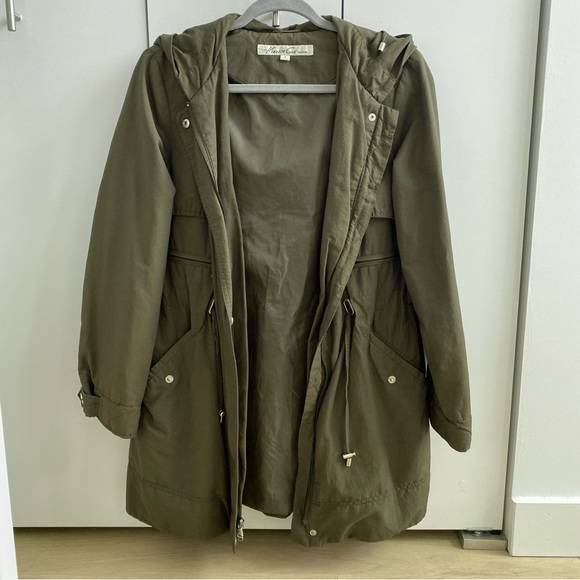 Kenneth Cole Olive Green Hooded Women's Jacket - Picture 1 of 6